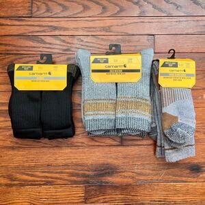 NEW Carhartt Men's Sock Lot Midweight Heavyweight 12 pair L XL